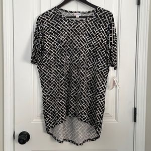 NWT Black and white pattern lularoe Irma size XS